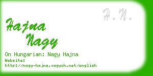 hajna nagy business card